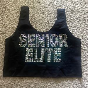 senior elite crop top fitted